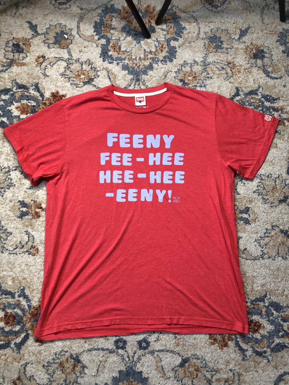 Boy Meets World Shirt Mens 2XL Red Homage Feeny Quote Graphic Tee TV Sitcom